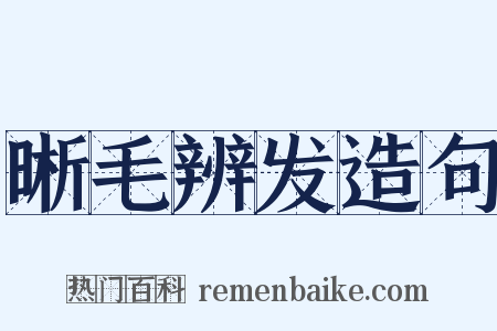 晰毛辨发造句是什么意思的图片